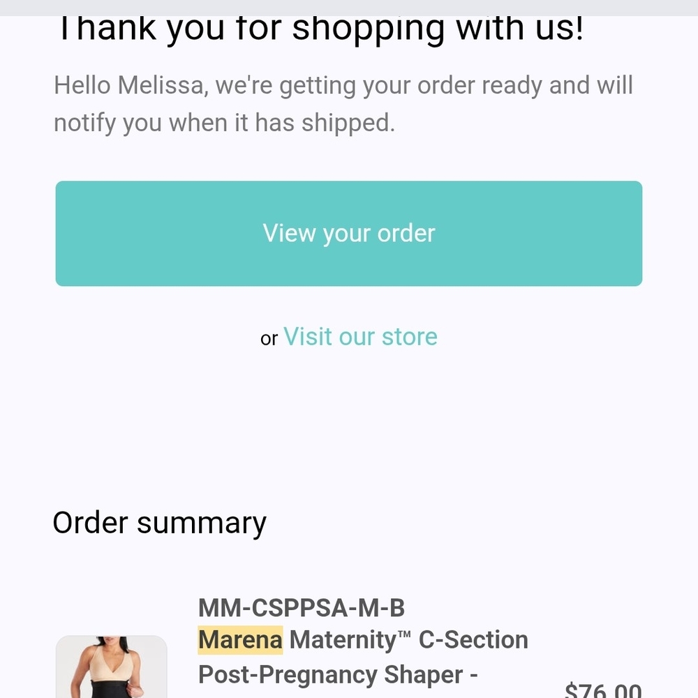 Marena Black Maternity C-Section Shaper
